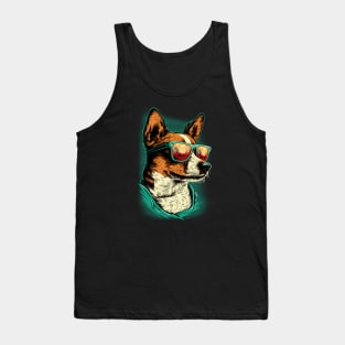 Jack Russell Terrier dog wearing sunglasses Tank Top